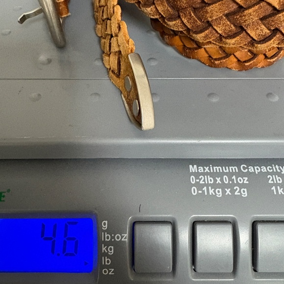 belt vintage M/L brown leather silver tip western cowgirl hipster indie boho - Picture 7 of 7